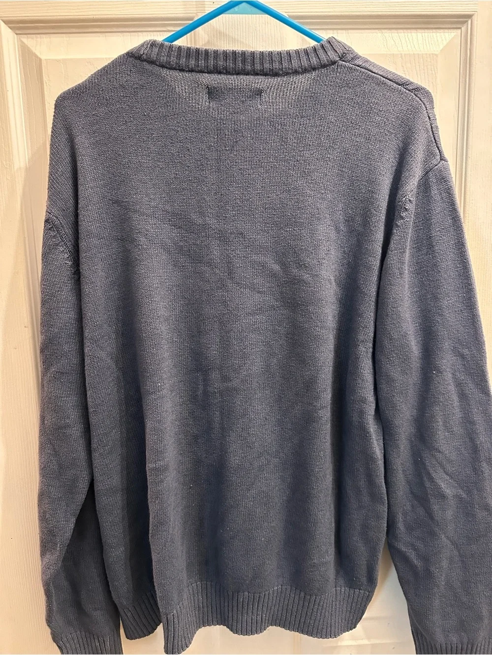 Saddlebred  Men's Cable Knit Crewneck Sweater - blue